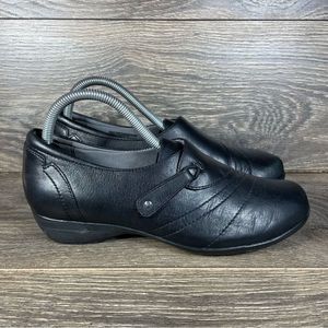 Dansko Womens Size 8.5 to 9 Franny Black Milled Nappa Leather Comfort Shoes